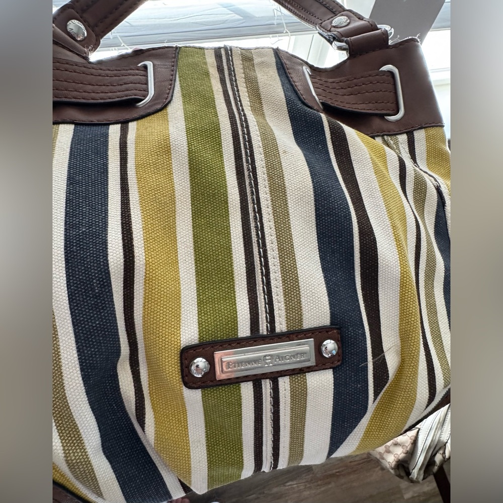 Etienne Aigner stripped shoulder bag